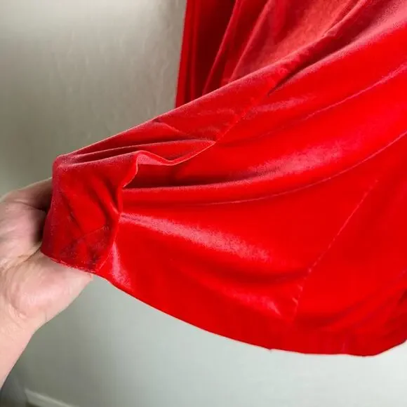 Lane Bryant Red Velvet Blazer Jacket 22 - Picture 13 of 16